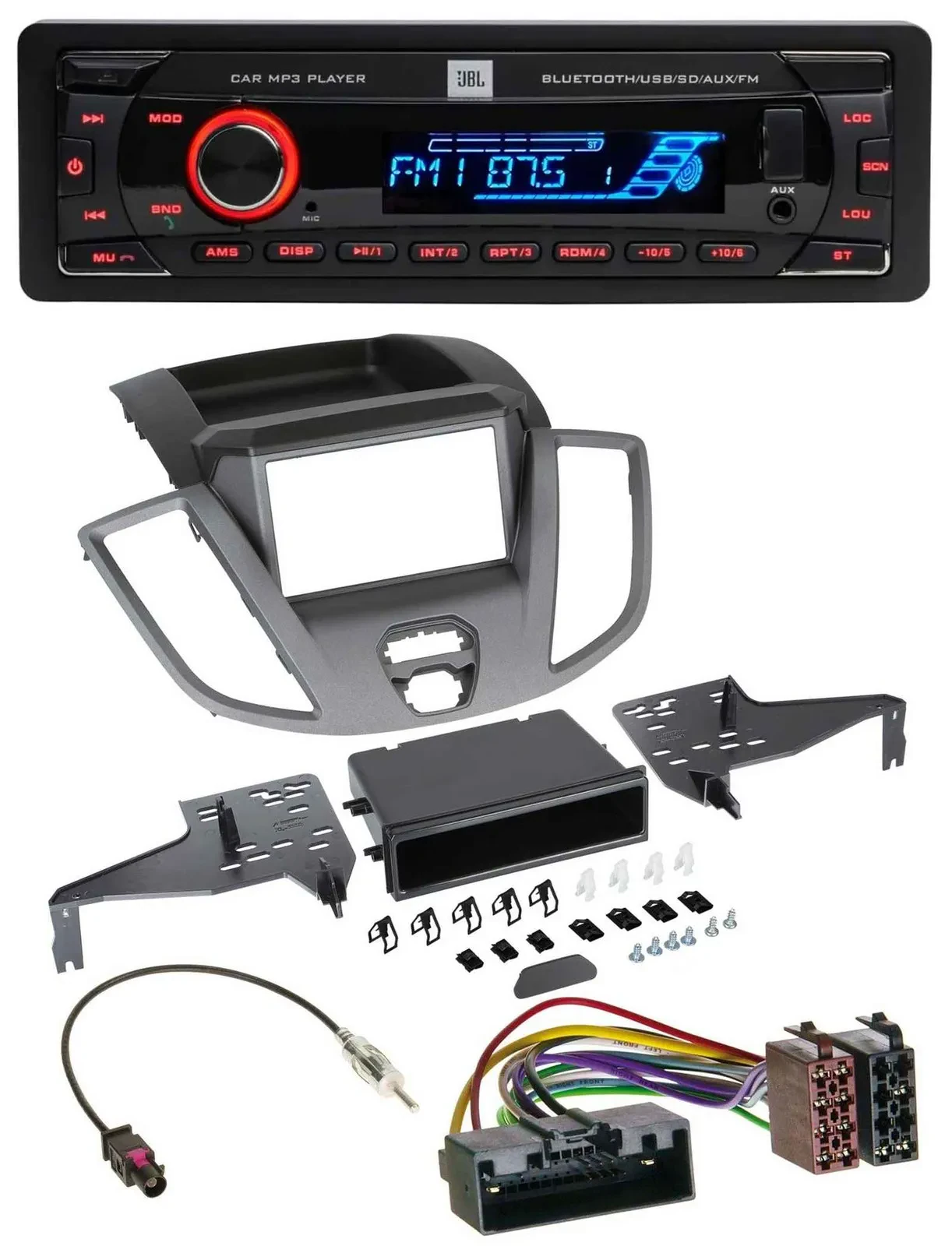 JBL AUX MP3 USB Bluetooth SD Autoradio für Ford Transit V363 (2014-2018)