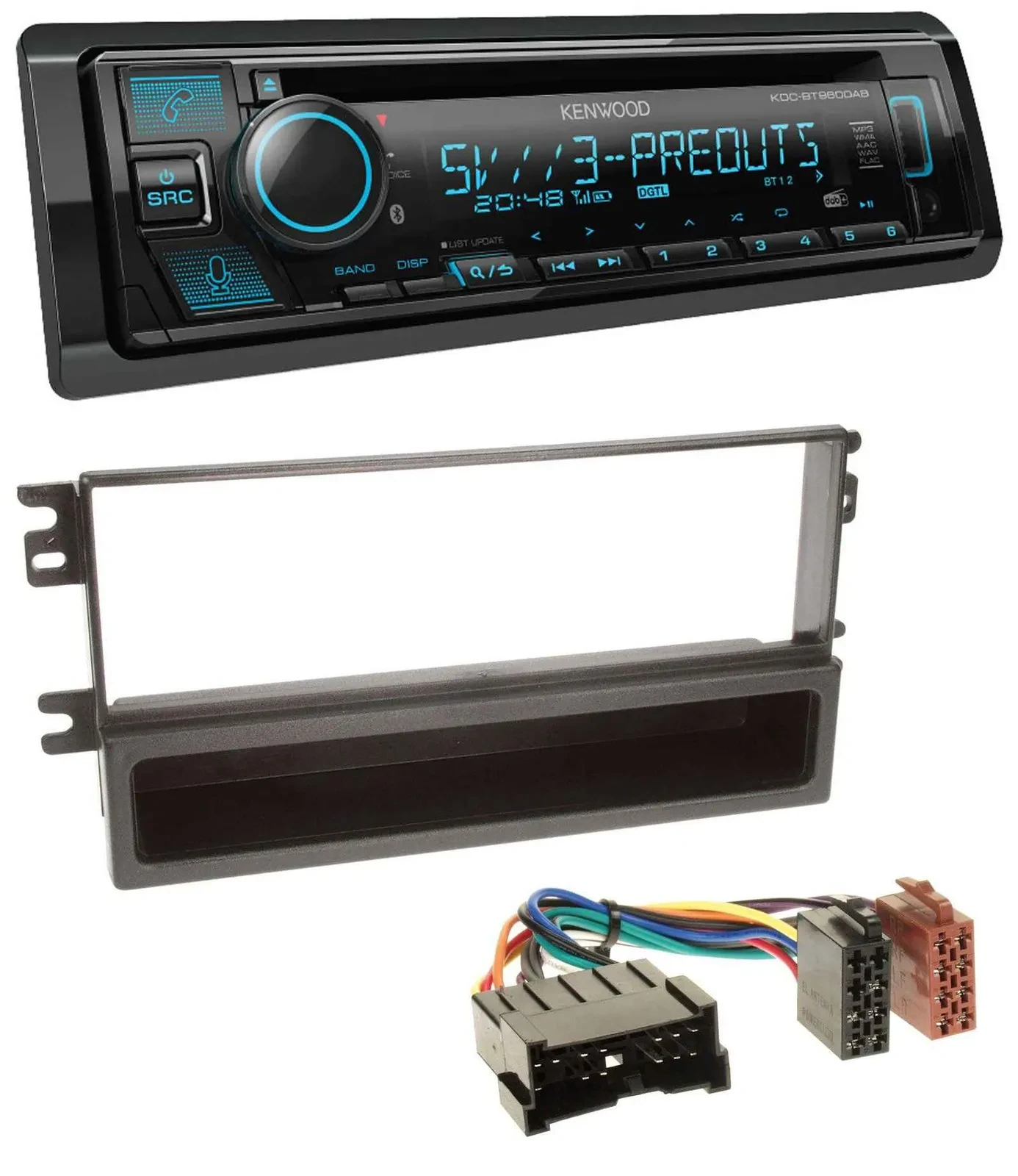 Kenwood Bluetooth USB CD MP3 DAB Autoradio für Kia Shuma 2, Sephia II, Mentor