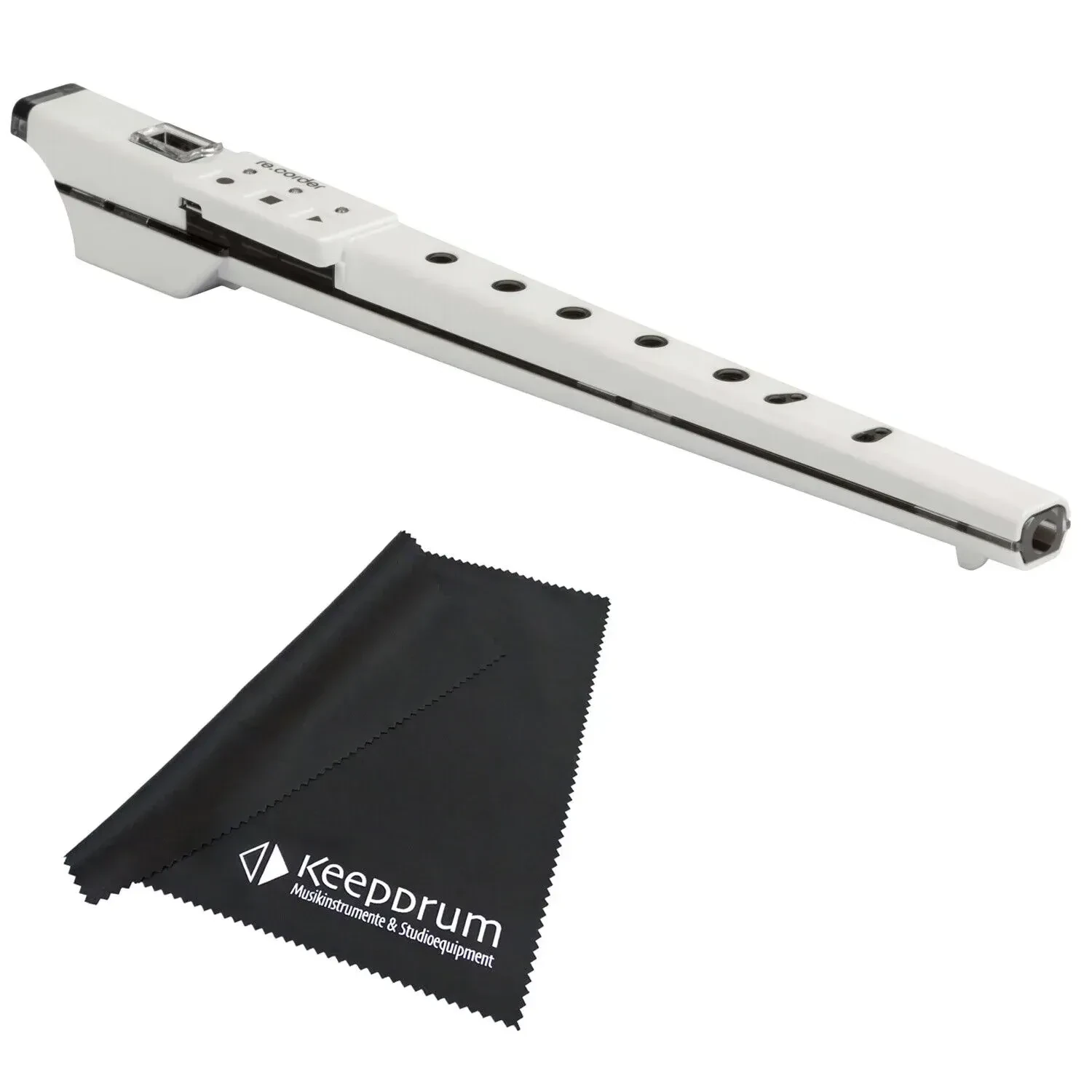 Блокфлейта Artinoise Re.Corder акустическая и цифровая белая с салфеткой для чистки