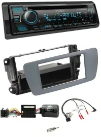 Автомагнитола Kenwood CD USB Bluetooth DAB для Seat Ibiza, серый