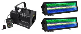 (2) American DJ Vintage Bar RGBL LED DMX Eye Candy Blinder Effect Lights + Hazer