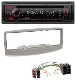 Kenwood MP3 CD USB Bluetooth DAB Autoradio für Fiat Multipla 186 1999-2010 grau