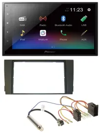 Pioneer USB Bluetooth DAB 2DIN MP3 Autoradio für Audi A6 C5 2001-2005 ISO
