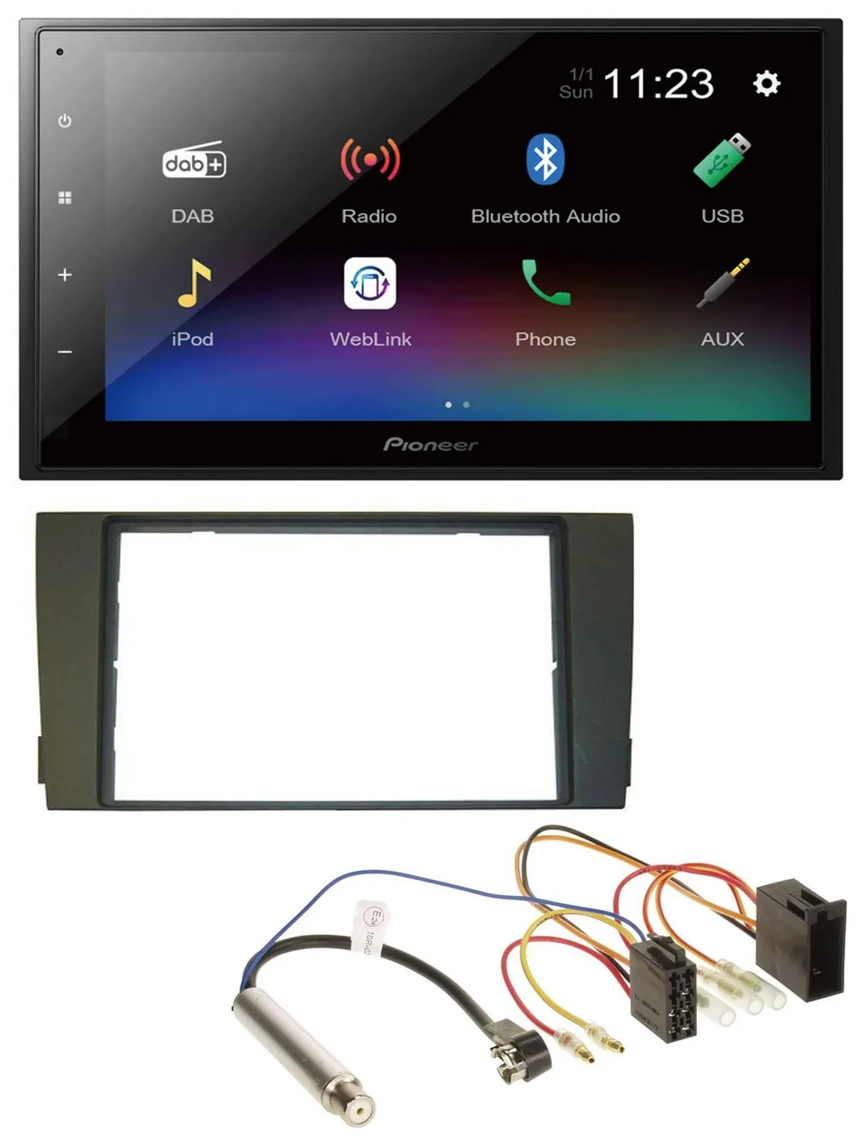 Pioneer USB Bluetooth DAB 2DIN MP3 Autoradio für Audi A6 C5 2001-2005 ISO