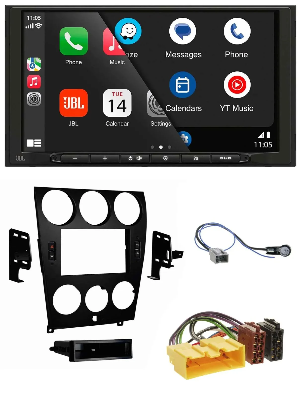 JBL MP3 DAB Bluetooth USB 2DIN Autoradio für Mazda 6 (2006-2008)