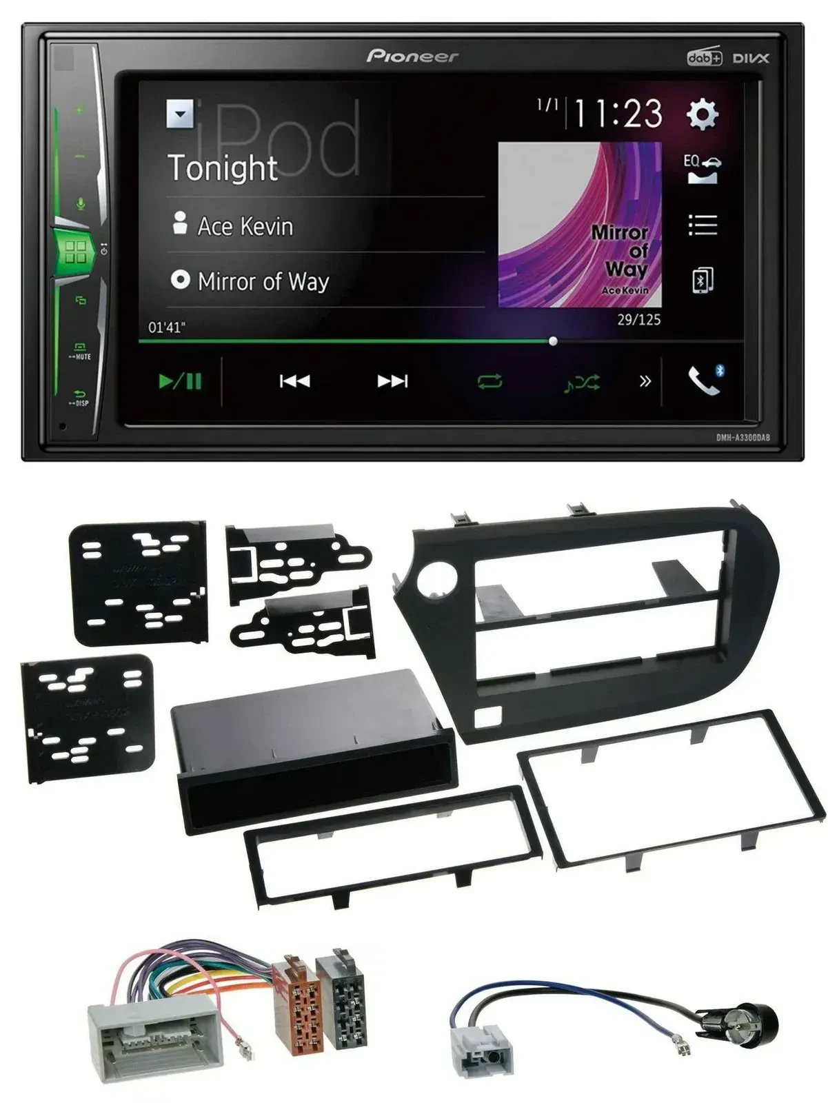 Pioneer 2DIN MP3 DAB USB Bluetooth Autoradio für Honda Insight ZE2 09-13