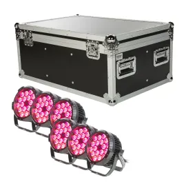 Прожектор lightmaXX Vector Silent PAR ARC Set 270W, RGBAW, DMX, Outdoor (набор, 6 шт.)