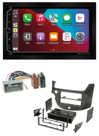 ESX 2DIN DAB USB MP3 Bluetooth Autoradio für Honda Jazz ab 09 dunkelgrau
