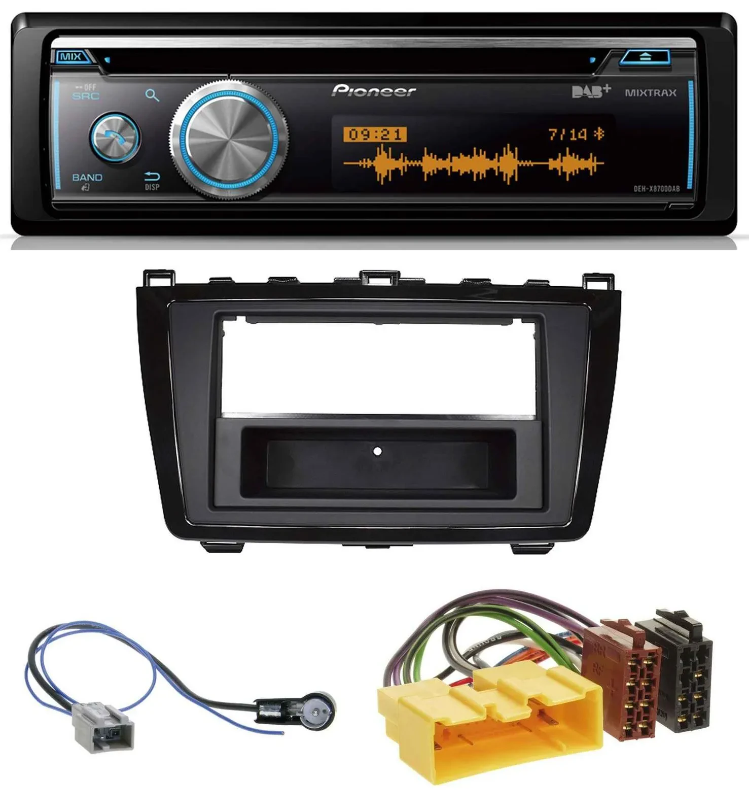 Pioneer MP3 DAB USB CD Bluetooth Autoradio für Mazda 6 (08-12) - glänzend