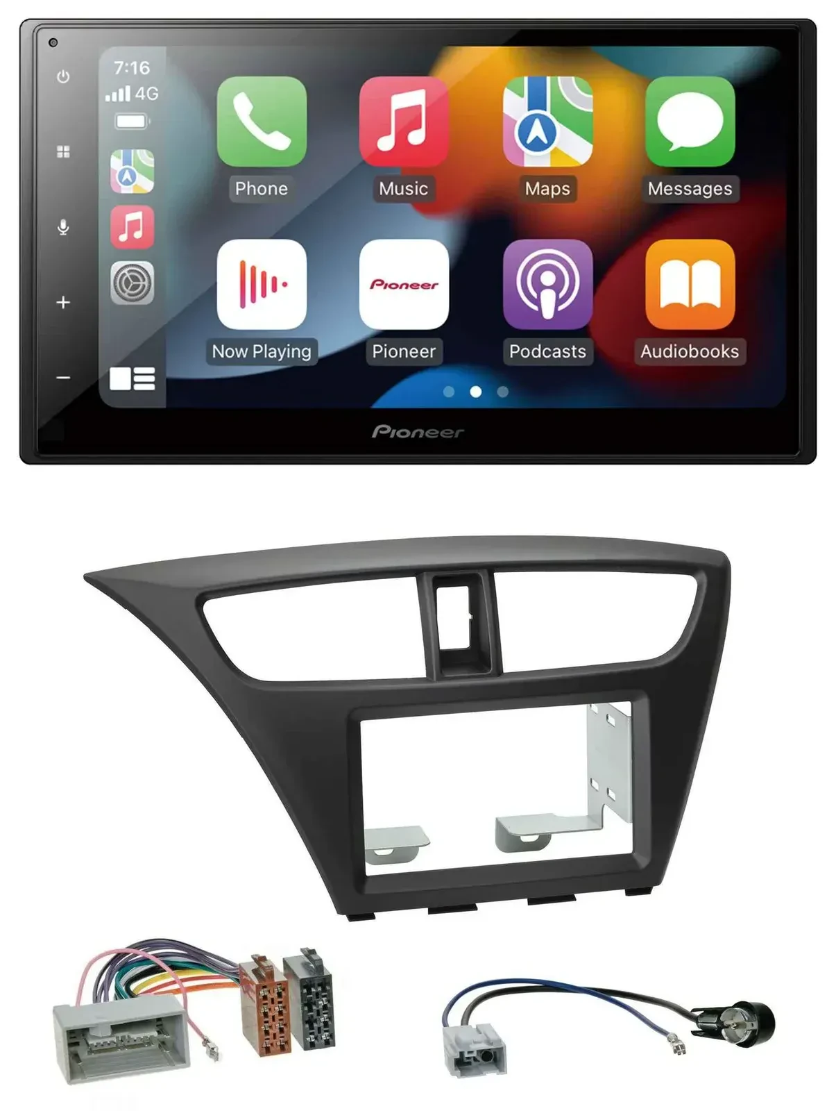 Автомагнитола для Honda Civic Hatchback (с 2012) Pioneer 2 DIN, DAB, Bluetooth, USB, MP3