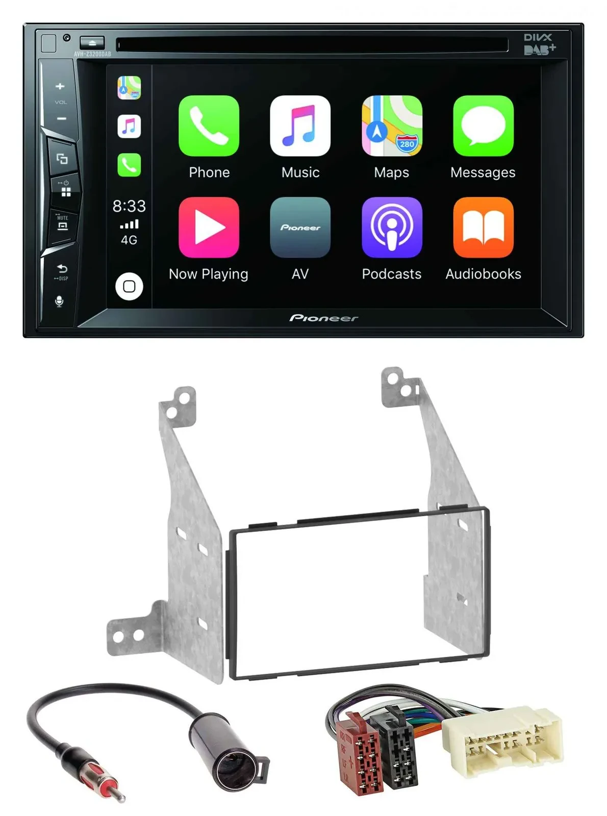 Pioneer MP3 USB DVD Bluetooth DAB 2DIN Autoradio für Nissan Pathfinder 04-07