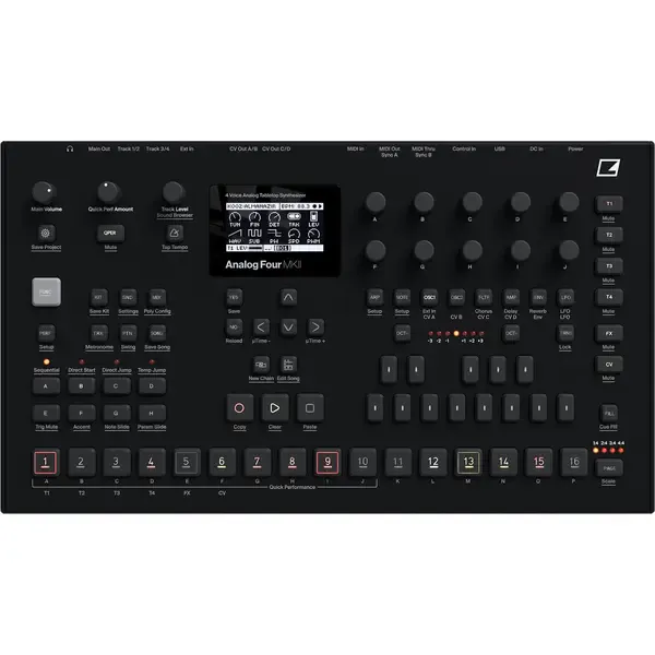 Аналоговый студийный синтезатор Elektron Analog Four MKII Black