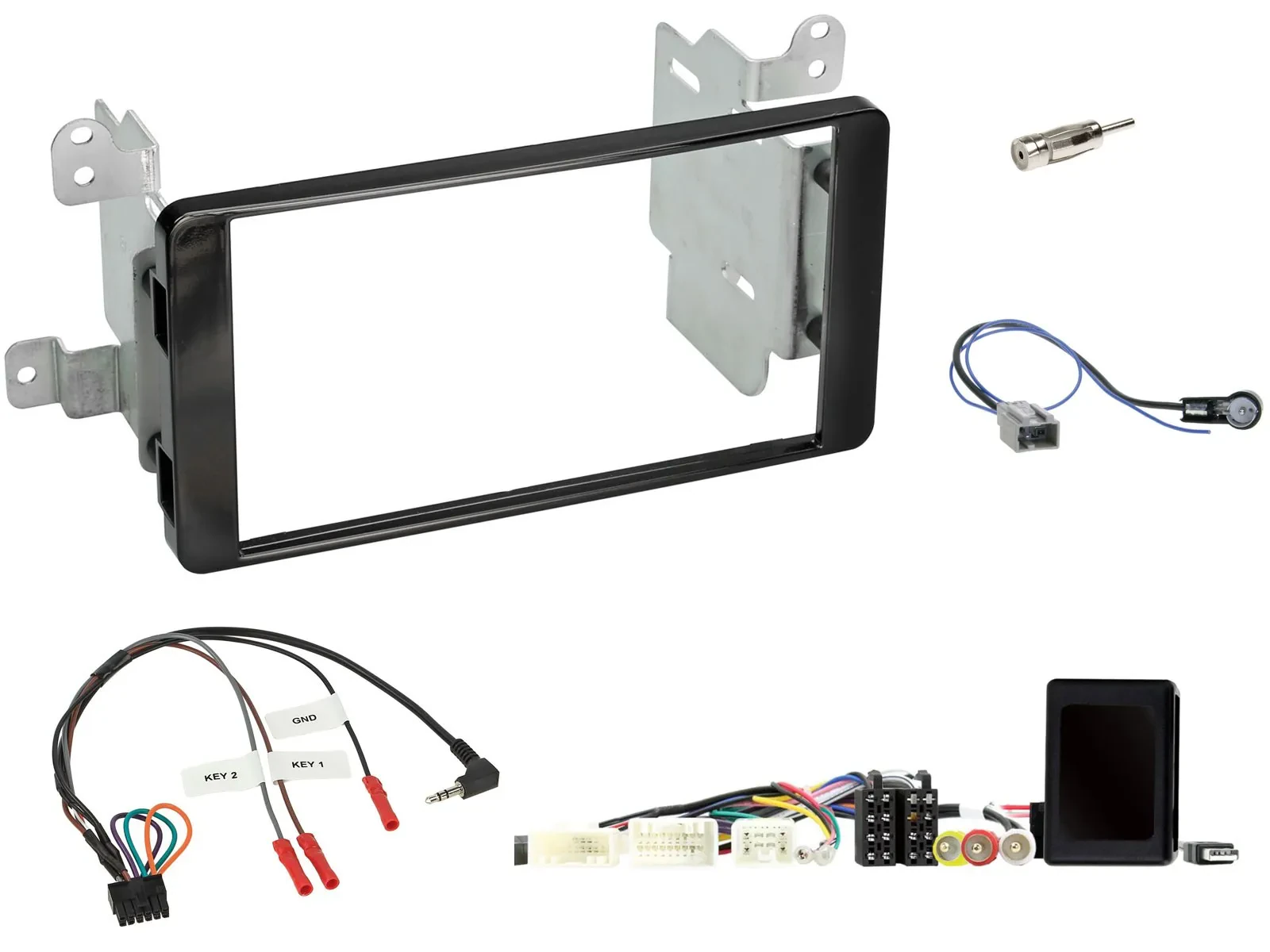 Radioset Lenkradadapter Doppel DIN Autoradio für Mitsubishi Outlander 14-18 akti