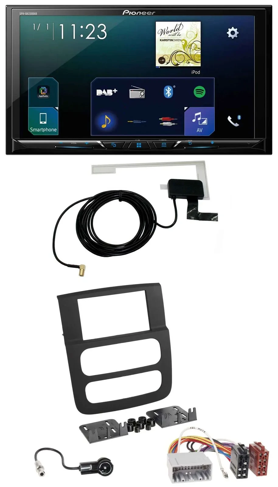Pioneer 2DIN DAB USB MP3 Bluetooth Autoradio für Dodge RAM (2002-2006)