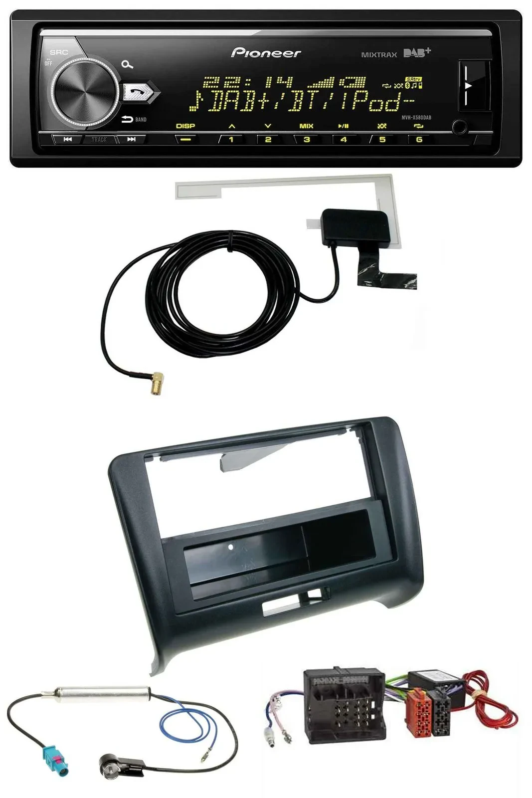 Автомагнитола для Audi TT (2006–2014) Pioneer Bluetooth DAB USB MP3 Quadlock