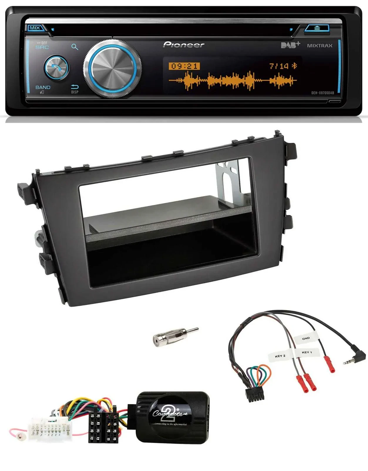 Pioneer Lenkrad DAB USB CD Bluetooth Autoradio für Suzuki Celerio LF ab 2014