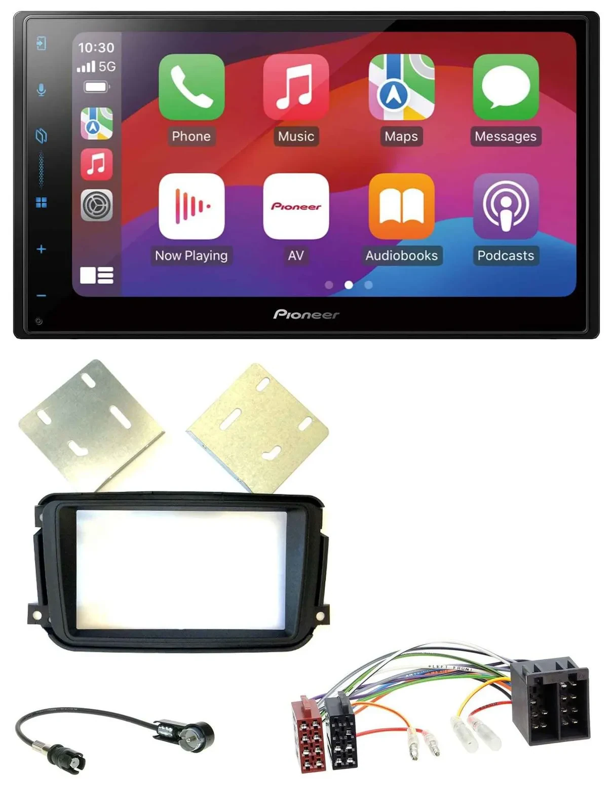 Pioneer DAB USB MP3 Bluetooth 2DIN Autoradio für Smart ForTwo 2010-2015 ISO