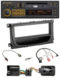 Автомагнитола Pioneer DAB USB Bluetooth для Ford C‑Max/Galaxy/Focus (с 2007), совместим с управлением на руле