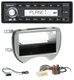 Continental MP3 AUX USB DAB 1DIN Autoradio für Nissan Micra (10-13 K13) silber