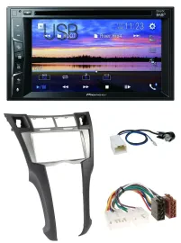 Автомагнитола для Toyota Yaris (2007–2011) Pioneer 2-DIN, Bluetooth, USB, DVD, DAB, MP3