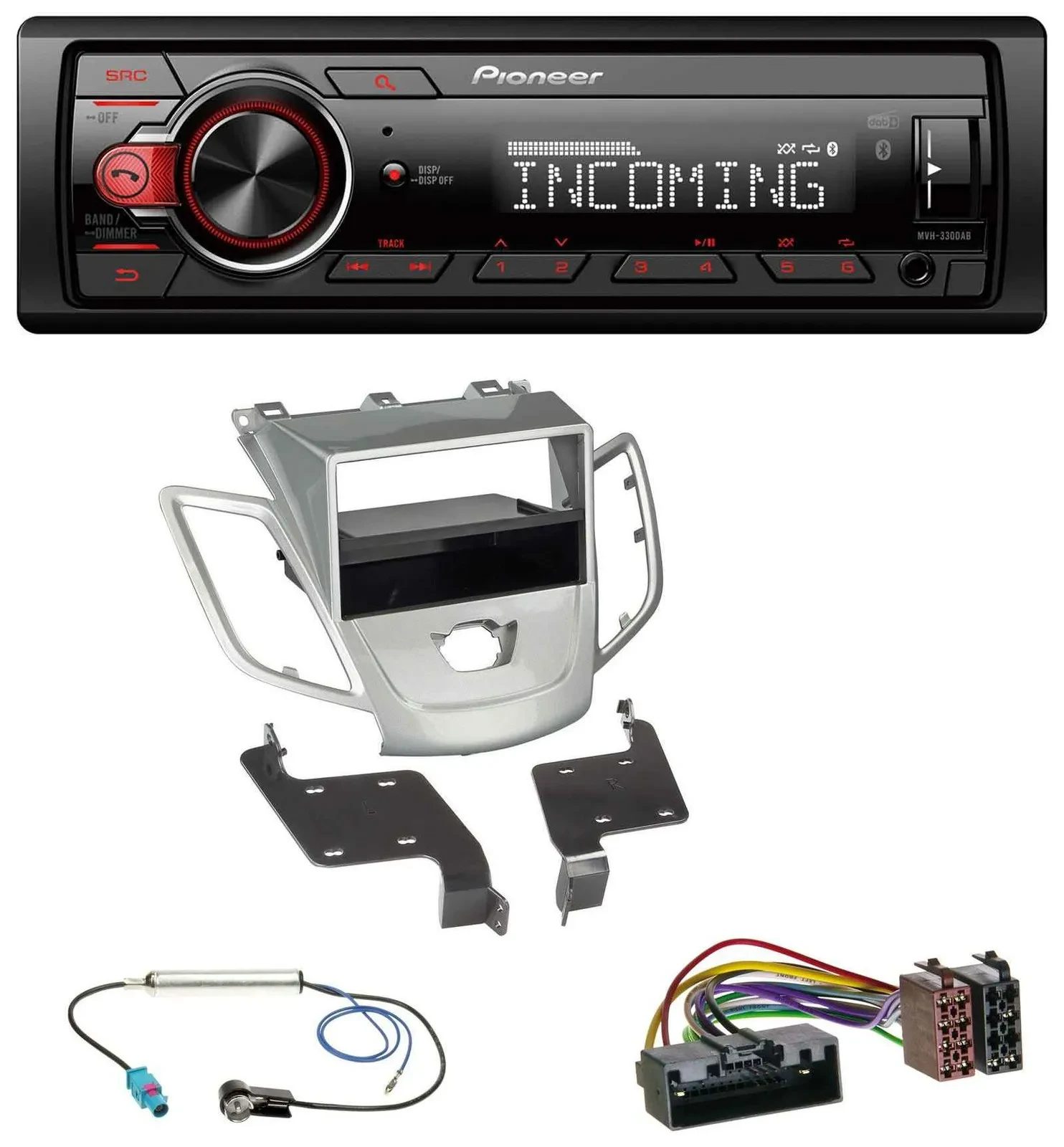 Pioneer Bluetooth USB DAB MP3 Autoradio für Ford Fiesta JA8 10-17 ohne Display s