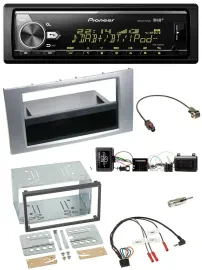 Pioneer Bluetooth USB DAB Lenkrad Autoradio für Ford Kuga 2008-2012 silber