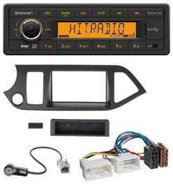 Continental 1DIN DAB MP3 AUX USB Autoradio für Kia Picanto ab 2011 Start-Stop