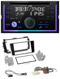 Автомагнитола для Nissan Micra (с 2017) JVC 2 DIN DAB Bluetooth CD USB чёрный глянец