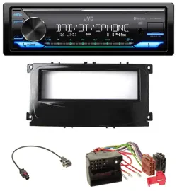 Автомагнитола JVC Bluetooth DAB USB MP3 для Ford C-Max/Galaxy/Focus (с 2007), глянец