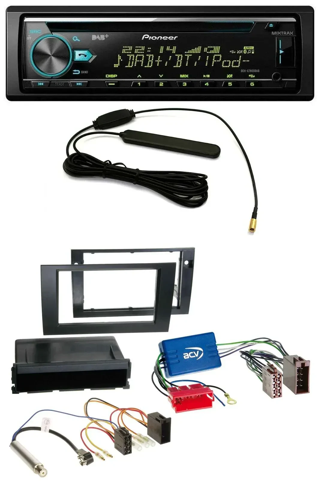 Автомагнитола для Audi A4 B6/B7 2001–2008 Pioneer CD/MP3/AUX/DAB/USB