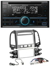 Kenwood CD 2DIN DAB USB MP3 Bluetooth Autoradio für Hyundai Santa Fe USB AUX 3 S