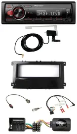 Автомагнитола Pioneer 1-DIN, MP3, DAB, USB, с поддержкой управления на руле, для Ford Focus (с 2007), Galaxy, C-Max, черная