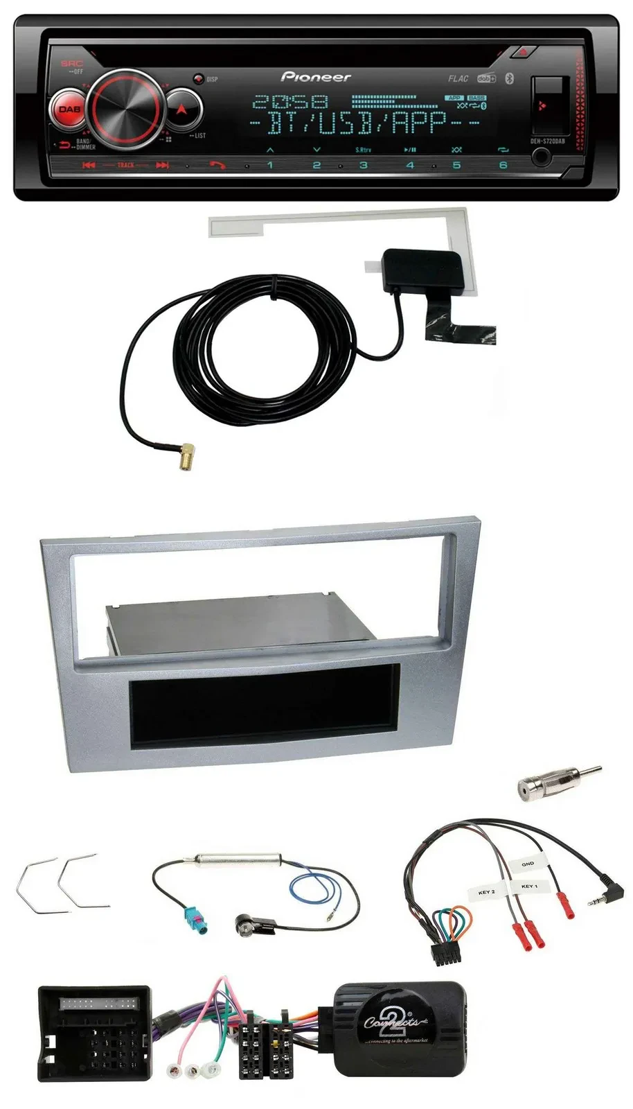 Pioneer DAB CD Lenkrad USB Bluetooth Autoradio für Opel Astra H Zafira B Corsa D