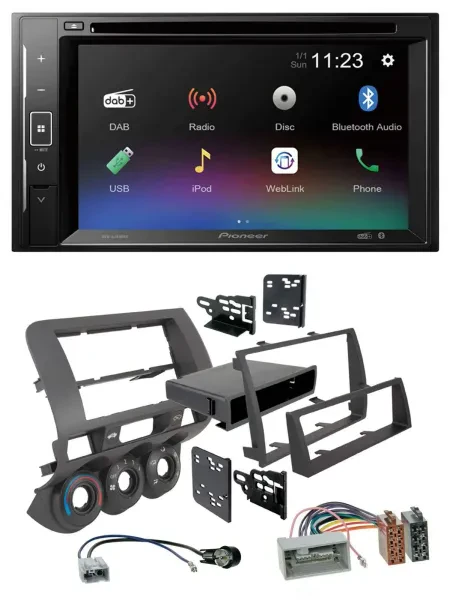 Pioneer Bluetooth MP3 USB 2DIN DAB DVD Autoradio für Honda Fit 06-07 nur US-Impo