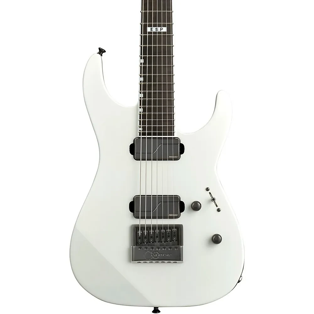 ESP E-II M-II 7B Baritone Evertune Electric Guitar Pearl White