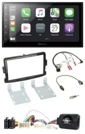 Pioneer Lenkrad Bluetooth DAB 2DIN USB Autoradio für Dacia Sandero ab 13 piano-s