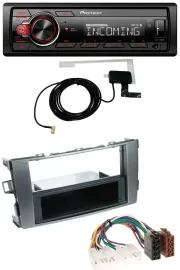 Pioneer USB MP3 DAB Bluetooth Autoradio für Toyota Auris 07-12 anthrazit-grau