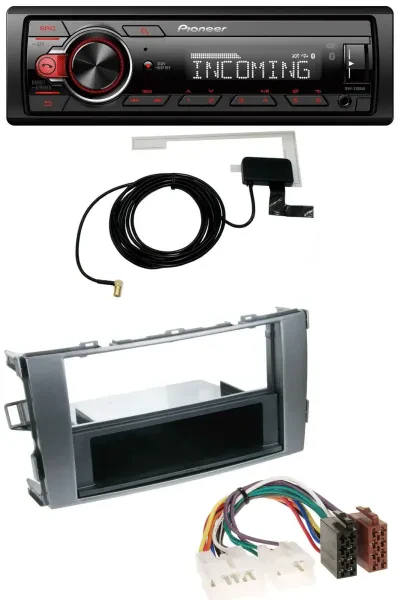Pioneer USB MP3 DAB Bluetooth Autoradio für Toyota Auris 07-12 anthrazit-grau