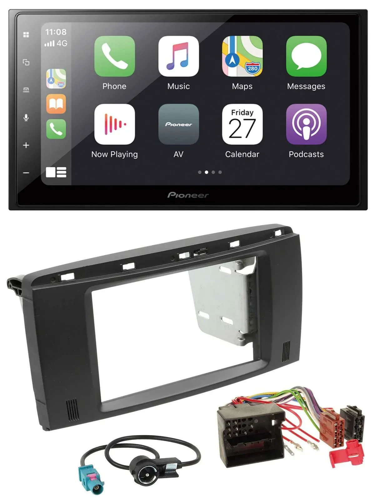 Pioneer MP3 Bluetooth DAB 2DIN USB Autoradio für Mercedes R-Klasse 2006-2012