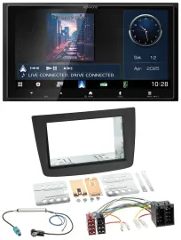 Автомагнитола для Alfa Romeo Mito (2008–2014) Kenwood 2DIN, Bluetooth, USB, DAB, MP3