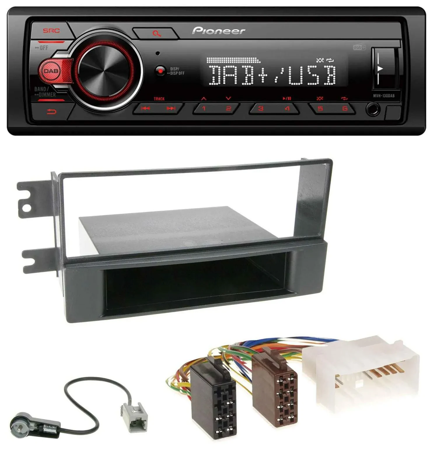 Pioneer MP3 1DIN DAB USB AUX Autoradio für Kia Cerato (ab 2007)