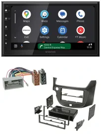Kenwood DAB Bluetooth USB MP3 2DIN Autoradio für Honda Jazz ab 09 dunkelgrau