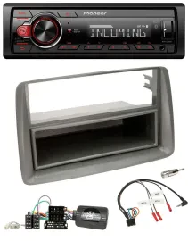 Pioneer Bluetooth USB DAB Lenkrad Autoradio für Fiat Panda 169 2007-2012 grau