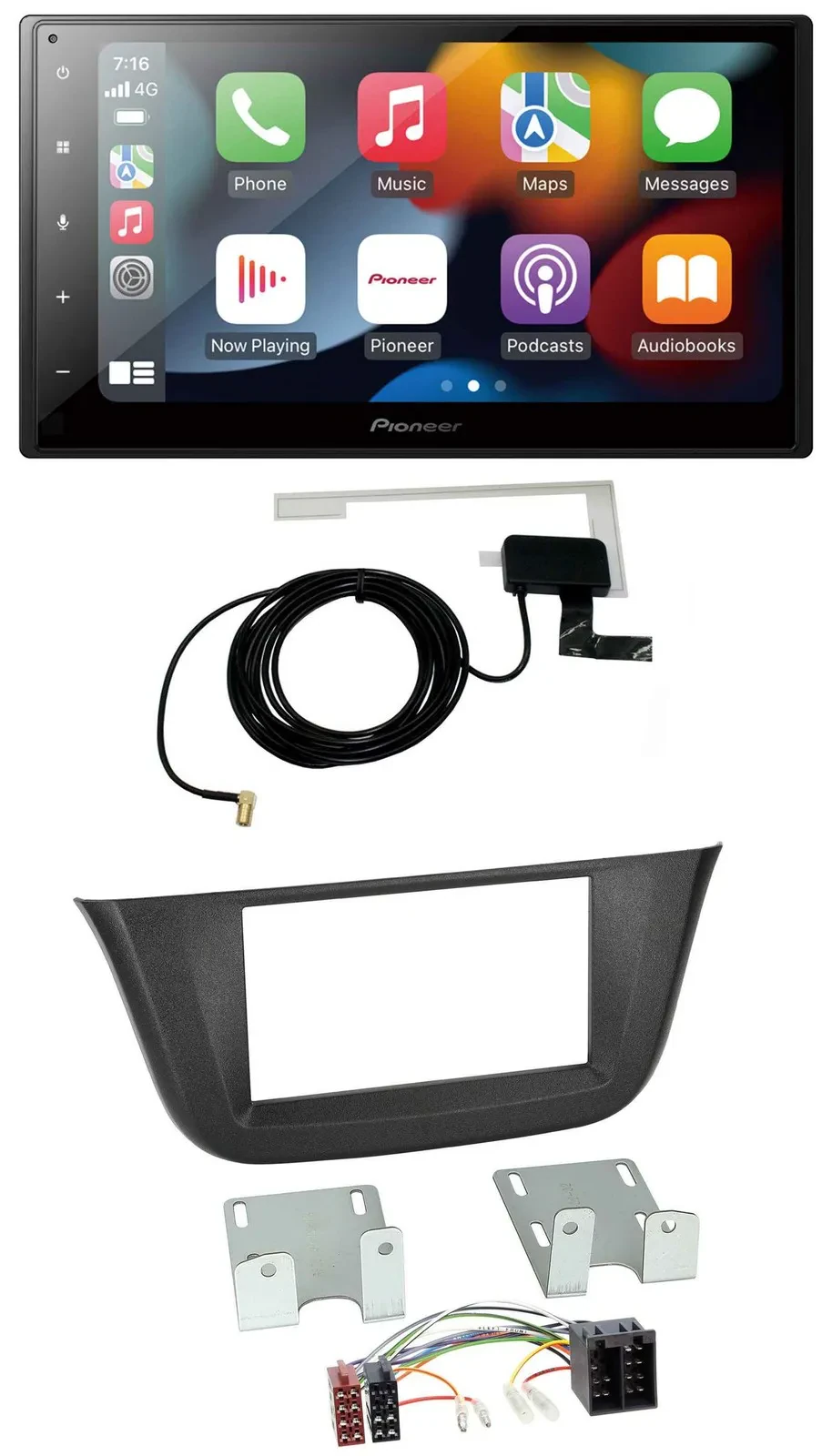 Автомагнитола для Iveco Daily (с 2014) Pioneer 2-DIN, Bluetooth, DAB, USB, MP3