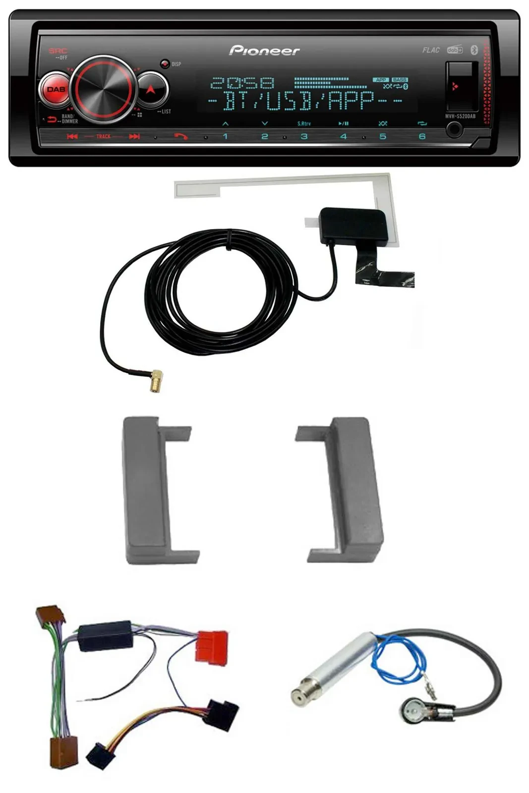 Pioneer Bluetooth DAB USB MP3 Autoradio für Audi A2 A3 8L A4 B5 TT 99-06 Aktivsy