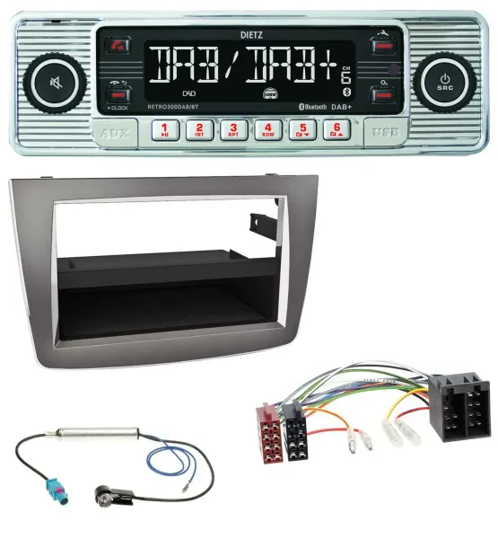 Dietz Bluetooth MP3 DAB USB Autoradio für Alfa Romeo MiTo 955 08-14 ISO dunkelsi