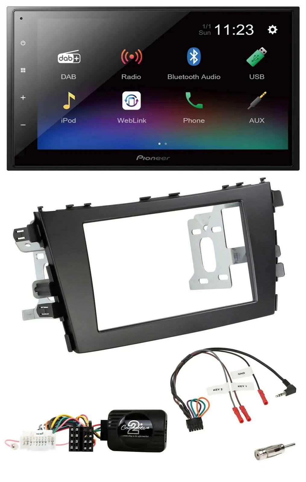 Автомагнитола для Suzuki Celerio LF Pioneer 2DIN, USB, Bluetooth, DAB