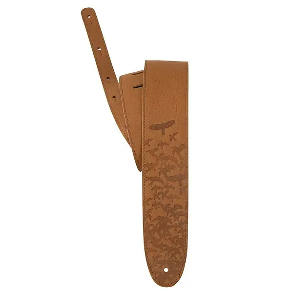 Ремень для гитары PRS Leather Bird Swarm Strap Tan 2.5 in.