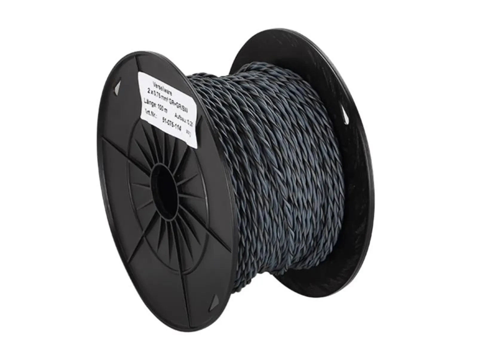 Акустический кабель ACV 51-075-114 2x0.75 мм², 100 м, серый/серо-чёрный, скрученный