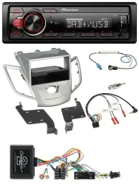 Pioneer MP3 1DIN DAB USB Lenkrad Autoradio x für Ford Fiesta 2010-13 ohne Displa
